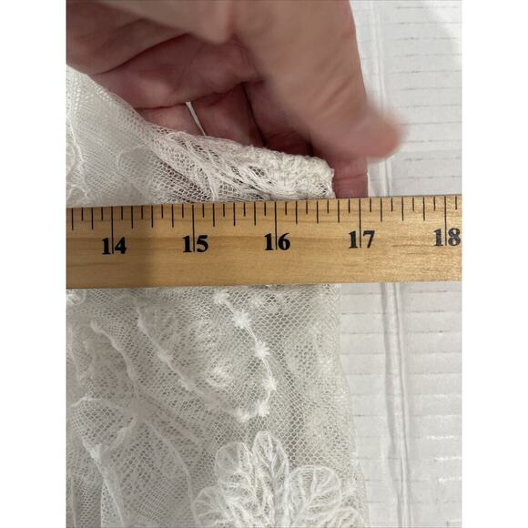 Wet Seal Y2K Lace Flowy Mesh Tank Top Tunic Dress Cover Up Sz M Fairy Whimsy VTG - Picture 6 of 7